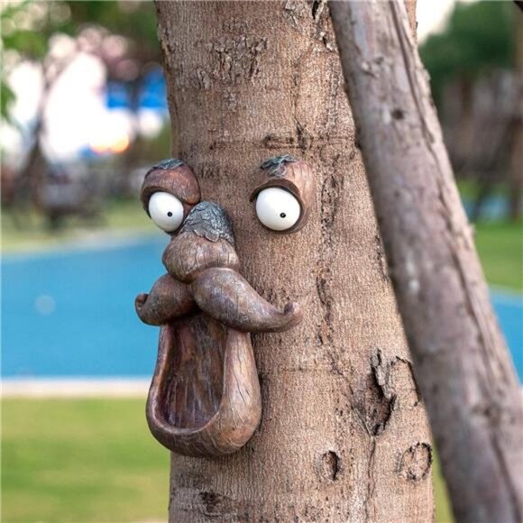 Tree Face Bird Feeder, Tree Faces Decor Outdoor, Tree Decorations Outdoor, - Picture 6 of 8